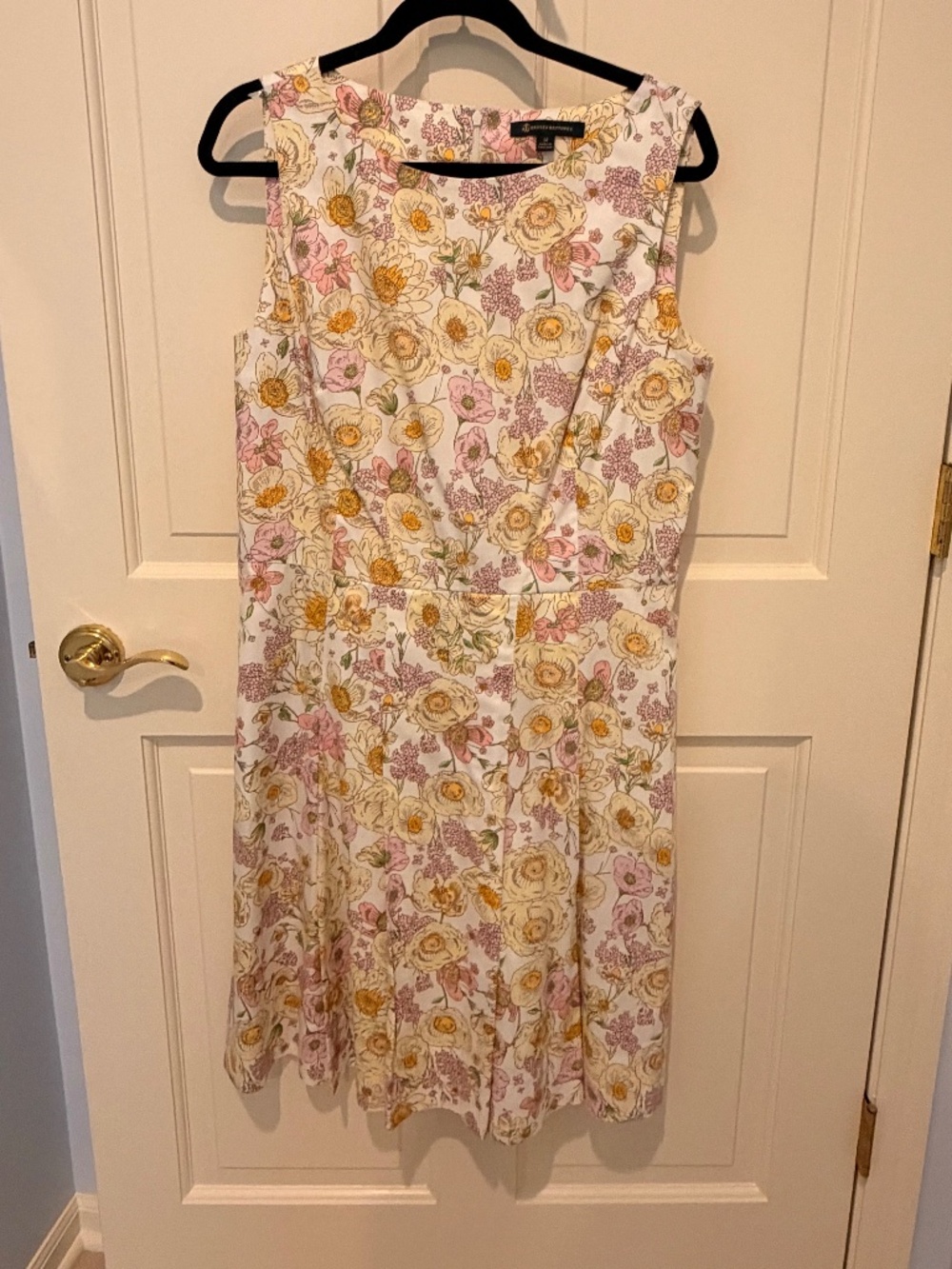 Brooks Brothers Floral Sleeveless Dress | Size 14